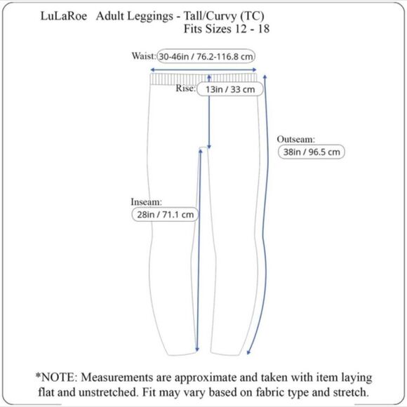 0572 LuLaRoe Size T & C Leggings Block Print Pink Cream Blue Black New - Picture 5 of 6